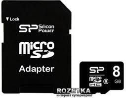 SILICON POWER - Flash-muistikortti (microSDHC-SD-sovitin sisältyy) - 8 GB - Luokka 10 - microSDHC - microSDHC
