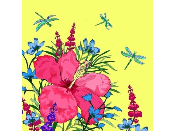 Clear Creation Karnet Swarovski kvadrat blomster (CL0601)
