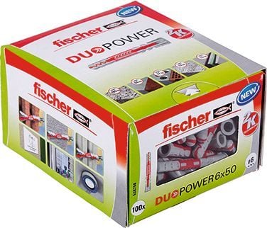 Fischer DUOPOWER 6 x 50, Ekspansjonsanker, Betong, Metall, Grå, 50 mm, 6 mm