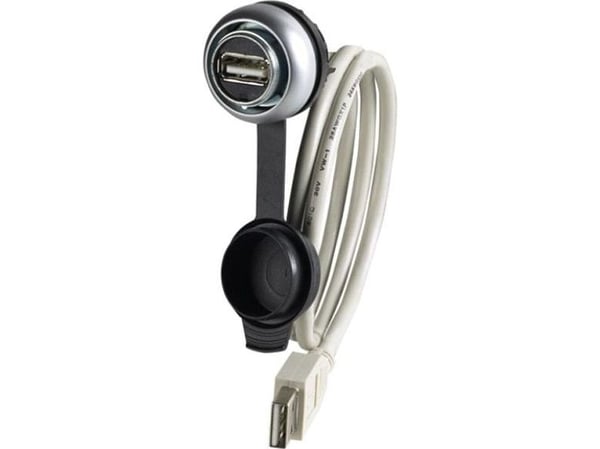 Eaton M22-USB-SA, USB A, USB 2.0, 100 MO, Musta, Hopea, Valkoinen, IP65, CE, UL, CSA