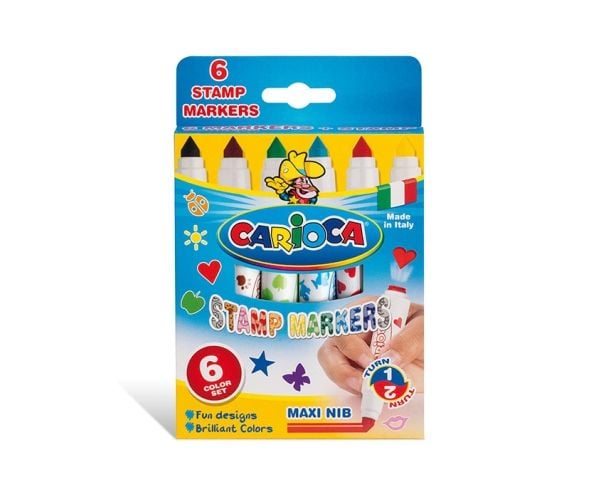 Carioca Stamperello, Multi, Flerfarget, Tusjspiss og stempel, 1 mm, 7 mm, Rund
