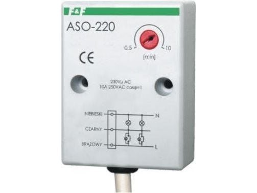 F&F trappautomat 10A 0,5-10min 110V med kabelanslutning 0,5 m (ASO-110)