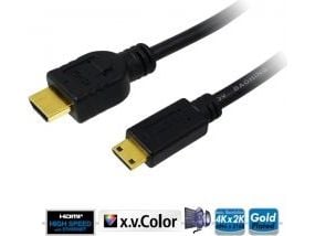 LogiLink CH0022, 1,5 m, HDMI-tyyppi A (vakio), HDMI Type C (Mini), 8,16 Gbit/s, Musta