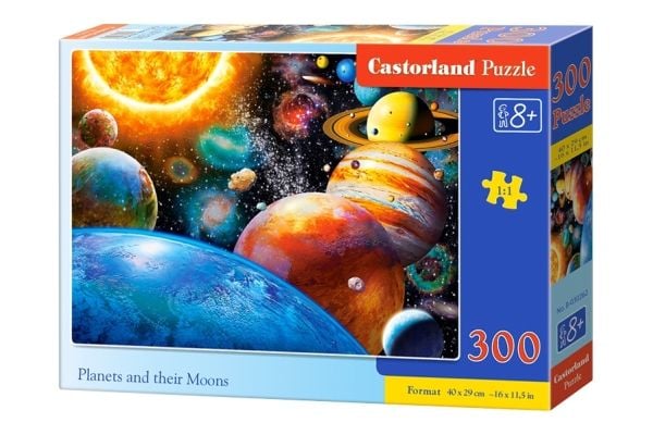 Castorland Planets and their moons 300 pcs, 300 kpl, Avaruus, 8 vuosi/vuosia