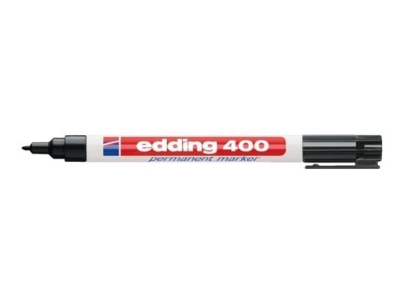 Edding 400, Sort, Sort, Hvid, Plastik, 1 mm