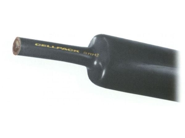 CellPack 127417 Krympeslange med lim Sort 12 mm 3 mm Krympningshastighed:3:1 1 stk 1 stk