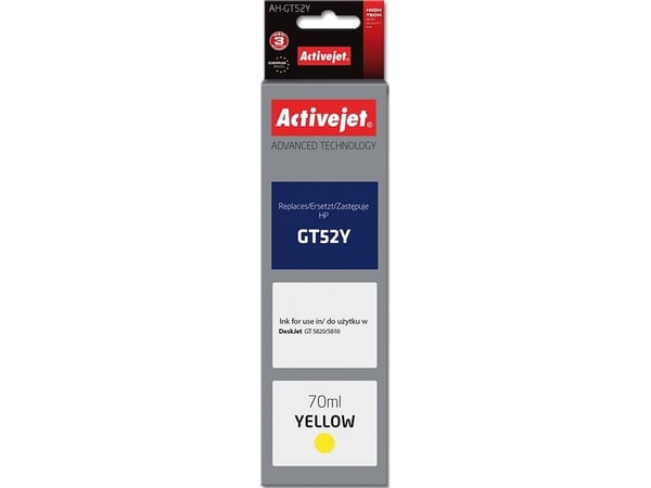 Activejet AH-GT52Y, Høyt (XL) utbytte, Gult, 70 ml, 1 stykker, Enkeltpakke