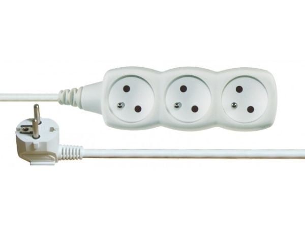 Emos 1902030150, Grunnleggende, Hvit, 3 AC-utganger, 1,5 m, 250 V, 10 A