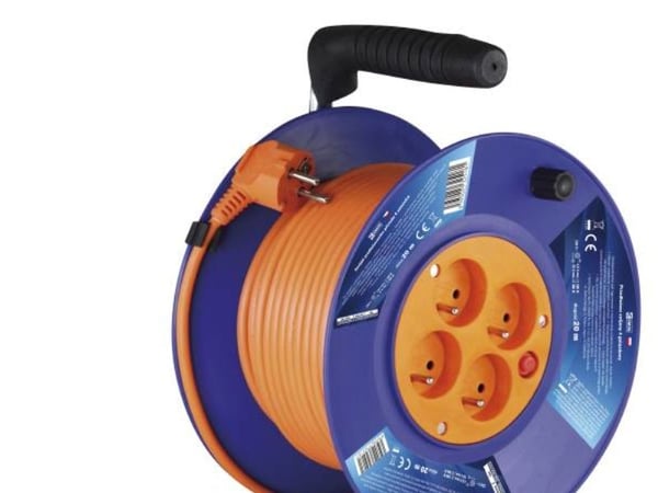 Emos 1908142001, Perus, Sininen, Oranssi, 4 AC-pistorasia(a), 20 m, H05VV-F3G, 250 V