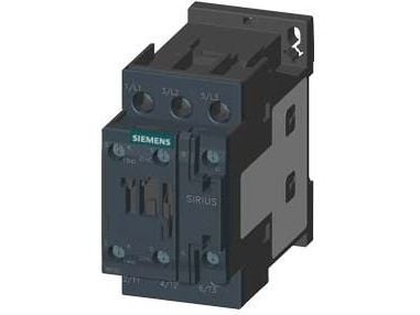 SIEMENS-kontaktori 7,5kW, 400V AC, 17A AC33-napainen, 1NO+1NC, ohjausjännite 230V AC 50/60Hz, koko S0