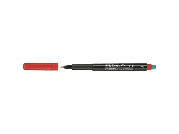Faber-Castell Multimark, Punainen, Musta, Punainen, Hienojakoinen, 1 kpl