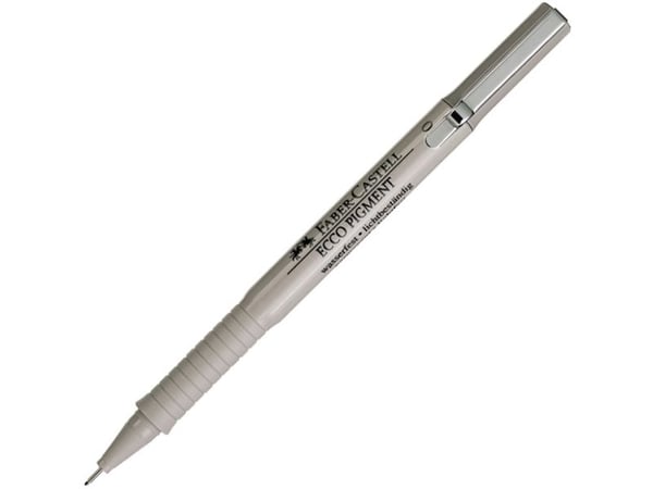 Faber-Castell Ecco Pigment, Grå, 0,1 mm