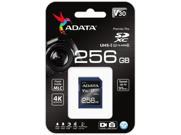 ADATA Premier Pro - Flashminnekort - 256 GB - Video Class V30 / UHS-I U3 / Class10 - SDXC UHS-I