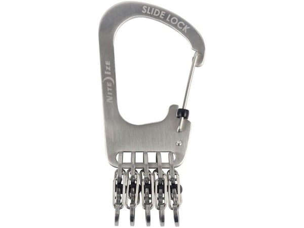Nite Ize SlideLock ruostumaton teräs + 5x mikrokarabiini (KCK-11-R3)