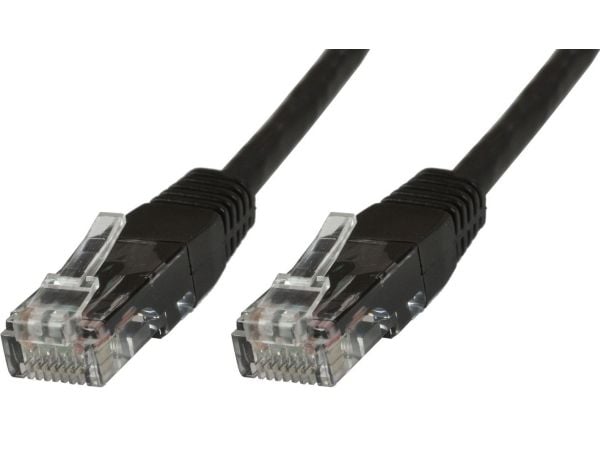 MicroConnect - Verkkokaapeli - RJ-45 (uros) - RJ-45 (uros) - 3 m - UTP - CAT 5e - säikeistetty - musta (10 kpl pakkaus)