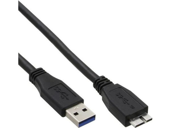 InLine 35410, 1 m, USB A, Micro-USB B, USB 3.2 Gen 1 (3.1 Gen 1), 5000 Mbit/s, Musta