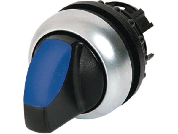 Eaton M22-WRLK3-B, Vippekontakt, Sort, Blå, Sølv, Plast, IP66, 29,7 mm, 45,9 mm