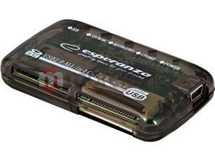 Esperanza EA117 - Kortinlukija - all-in-1 (MS, MS PRO, Microdrive, MMC, SD, xD, CF) - USB 2.0