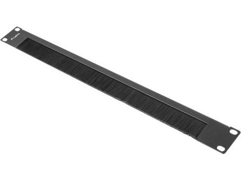 Lanberg - Stativbørstepanel - RAL 9004, svart - 1U - 19"