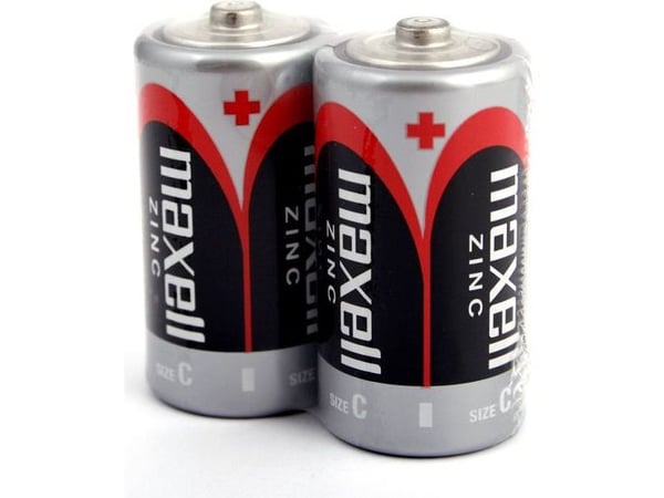Maxell Super Ace R14, Engangsbatteri, C, Sinkklorid, 1,5 V, 2 stykker, Sort, Blå, Sølv
