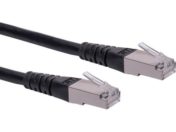 Roline 21.15.1375 RJ45 Verkkokaapeli, patch-kaapeli CAT 6 S/FTP 7.00 m Musta kaksinkertainen suojattu 1 kpl