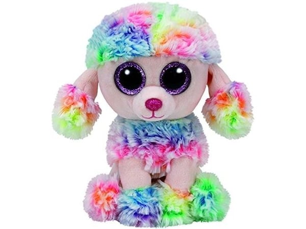 Meteor TY Beanie Boos Poofie - färgglad pudel 15 cm