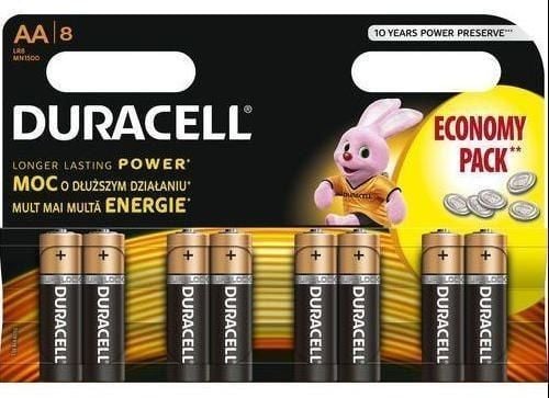 Duracell Basic AA / R6 1500mAh batteri 8 st.