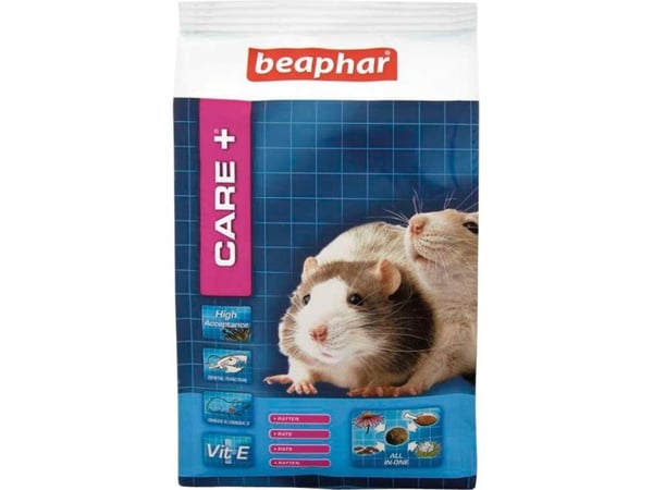 Beaphar Care+, Granulat, 700 g, Rotte, Omega-3, Omega-6, A-vitamiini, B1-vitamiini, B12-vitamiini, B2-vitamiini, B6-vitamiini, C-vitamiini, C-vitam...