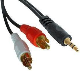 Lindy 35680, 3.5mm, Hankjønn, 2 x RCA, Hankjønn, 1 m, Svart