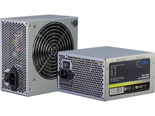 Inter-Tech Coba CES-400B 80+ - Strømforsyning (intern) - ATX12V 2.3 - 80 PLUS Bronze - AC 115/230 V - 400 watt - aktiv PFC
