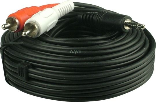 Goobay 50441, 3.5mm, Uros, 2 x RCA, Uros, 10 m, Musta, Punainen, Valkoinen