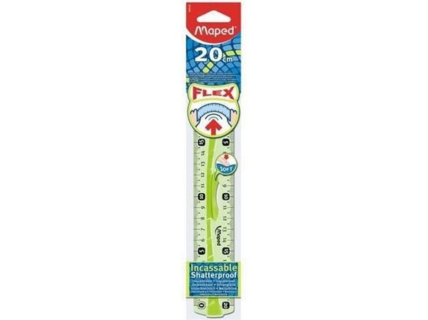 Maped Flex, Plast, Blå, Translucent, cm, MM Fiber, 20 cm, 1 stykker, Hengepose