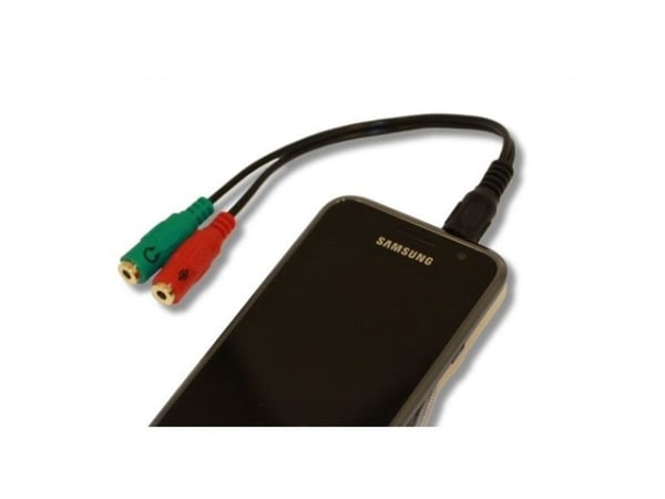 Manhattan - Hodetelefonsplitter - 4-polsminijakk hann til minijakk hunn - 20 cm - svart