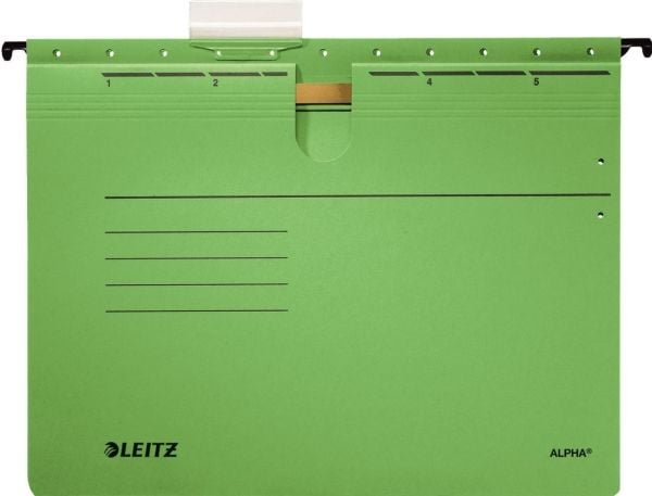 Leitz ALPHA - Ripustettava kansio - A4 - välilehdillä - vihreä