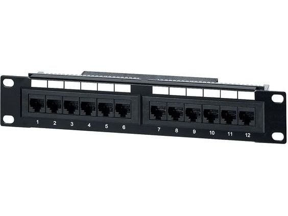 Equip 208015, RJ-45, Kulta, Cat5e, Telinekiinnitys, 1U, musta