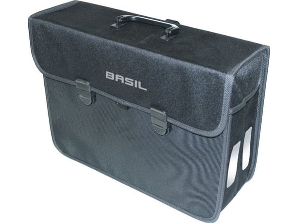 Basil Malaga XL, Bakre, Sykkelveske, Polyester, Sort, 17 l, 5 kg