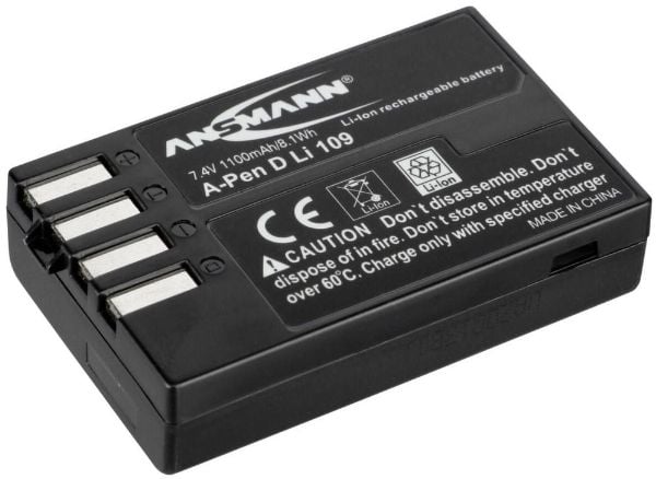 ANSMANN A-Pen D-Li 109 - Batteri - Li-Ion - 1100 mAh - for Pentax K-30, K-70, KP, K-r, K-S1, K-S2