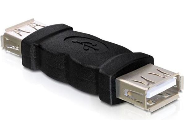 DeLOCK USB A Adapter, USB 2.0 A FM, USB 2.0 A FM, Harmaa