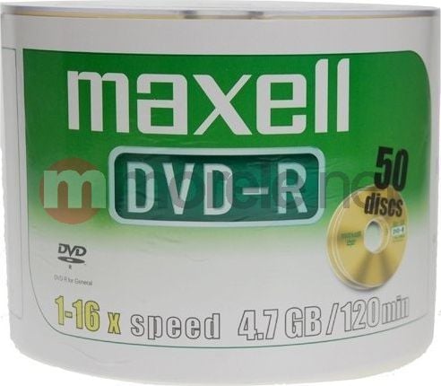Maxell DVD-R 4.7GB 16x Spindle 50pk, DVD-R, Spindle, 50 stykker, 4,7 GB