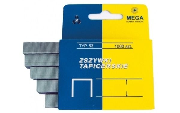 Mega klamrar typ 53 6 mm 1000 st. (55206)