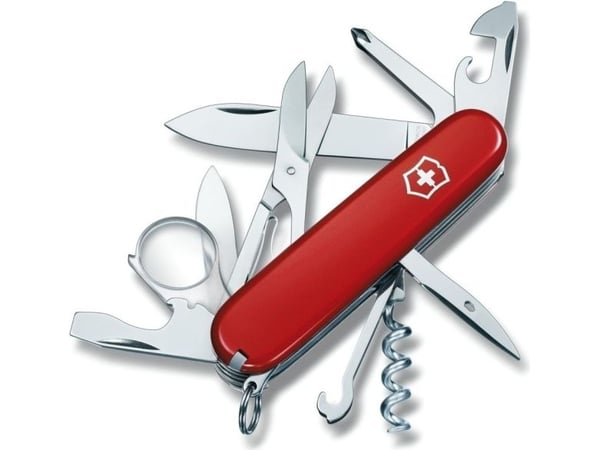 Victorinox Explorer, Klappkniv uten lås, Multiverktøyskniv, ABS syntetisk, 22 mm, 101 g
