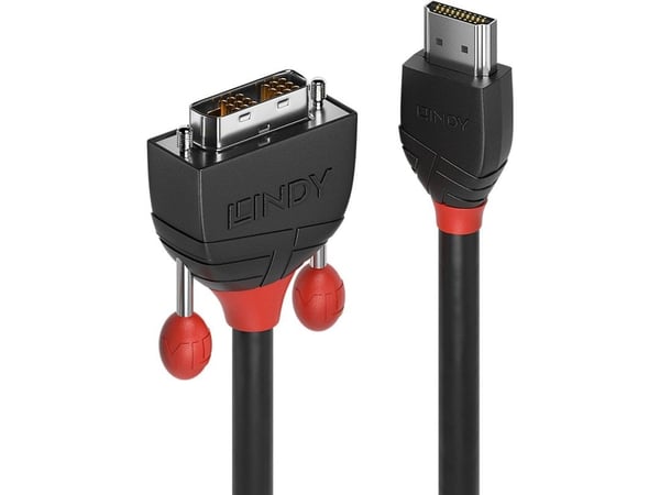 Lindy 36271, 1 m, HDMI Type A (Standard), DVI-D, Hankjønn, Hankjønn, Rett