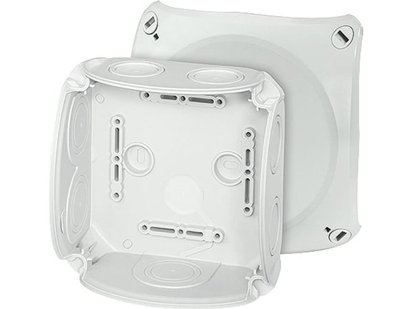 Hensel liitäntärasia 130 x 130 x 77 mm ilman kiinnittimiä IP66 harmaa DK 0600 GZ (62000153)