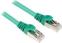Sharkoon - Koblingskabel - RJ-45 (hann) til RJ-45 (hann) - SFTP - CAT 6 - grønn