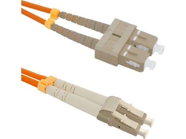 Qoltec - Koblingskabel - SC/UPC-multimodus (hann) til LC/UPC-multimodus (hann) - 3 m - fiberoptisk - dupleks - 50 / 125 mikroner - OM2 - halogenfri...