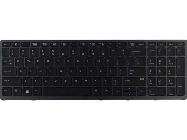 HP - Erstatningstastatur for bærbar PC - bakbelysning - Dansk - for ZBook 15 G3, 15 G4, 17 G3, 17 G4