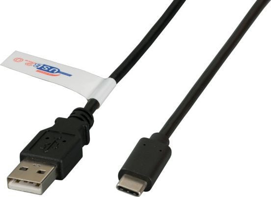 EFB elektronikk K5258SW.1, 1 m, USB A, USB C, USB 2.0, 480 Mbit/s, sort