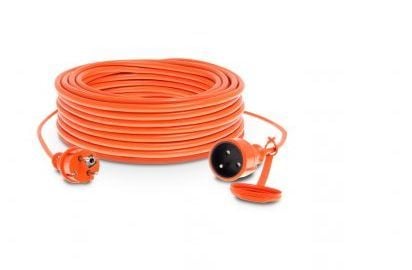 Puutarhan jatkojohto 1-pistorasia z/u 30m /H05VV-F 3x1.5/ 16A IP44 oranssi