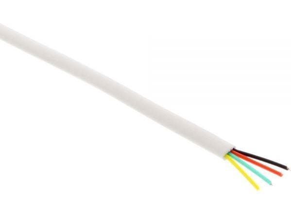 InLine Modular 4-ledarkabel, vit, 100 m, ring (69981C)