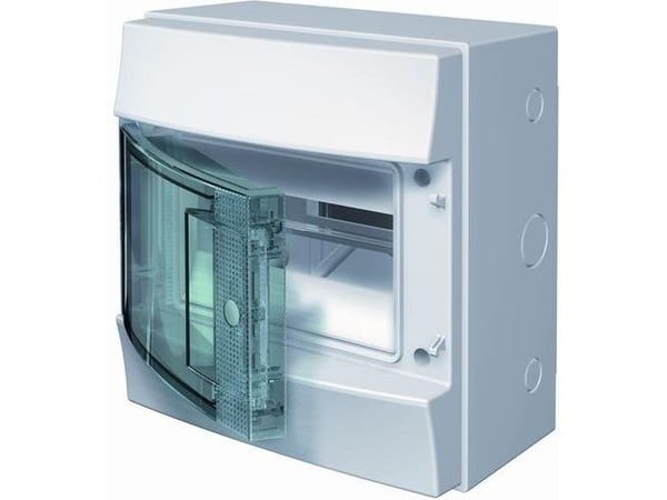 ABB MISTRAL65 elcentral med genomskinliga dörrar 8M med N+PE-skena (1SLM006501A1201)